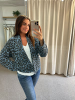 Emma Jacket Denim Blue Leopard