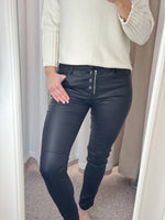 Melly & Co Black Coated Jeans