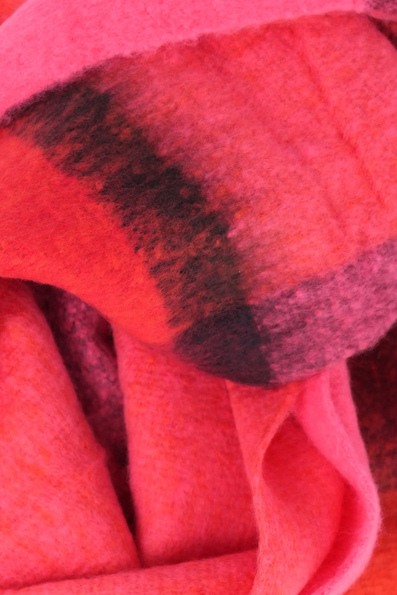 Red Square Colour Block Heavyweight Scarf