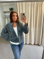Emma Jacket Denim Blue Leopard