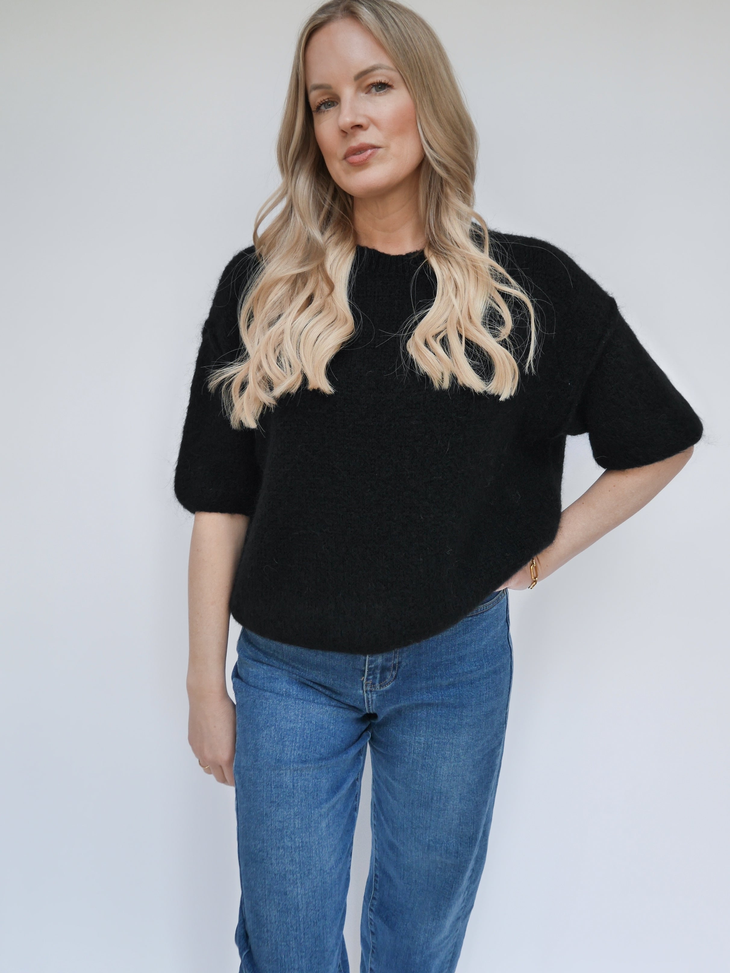 Abi Knit Mohair Black