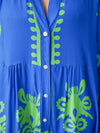 Helena Dress Royal Blue & Lime