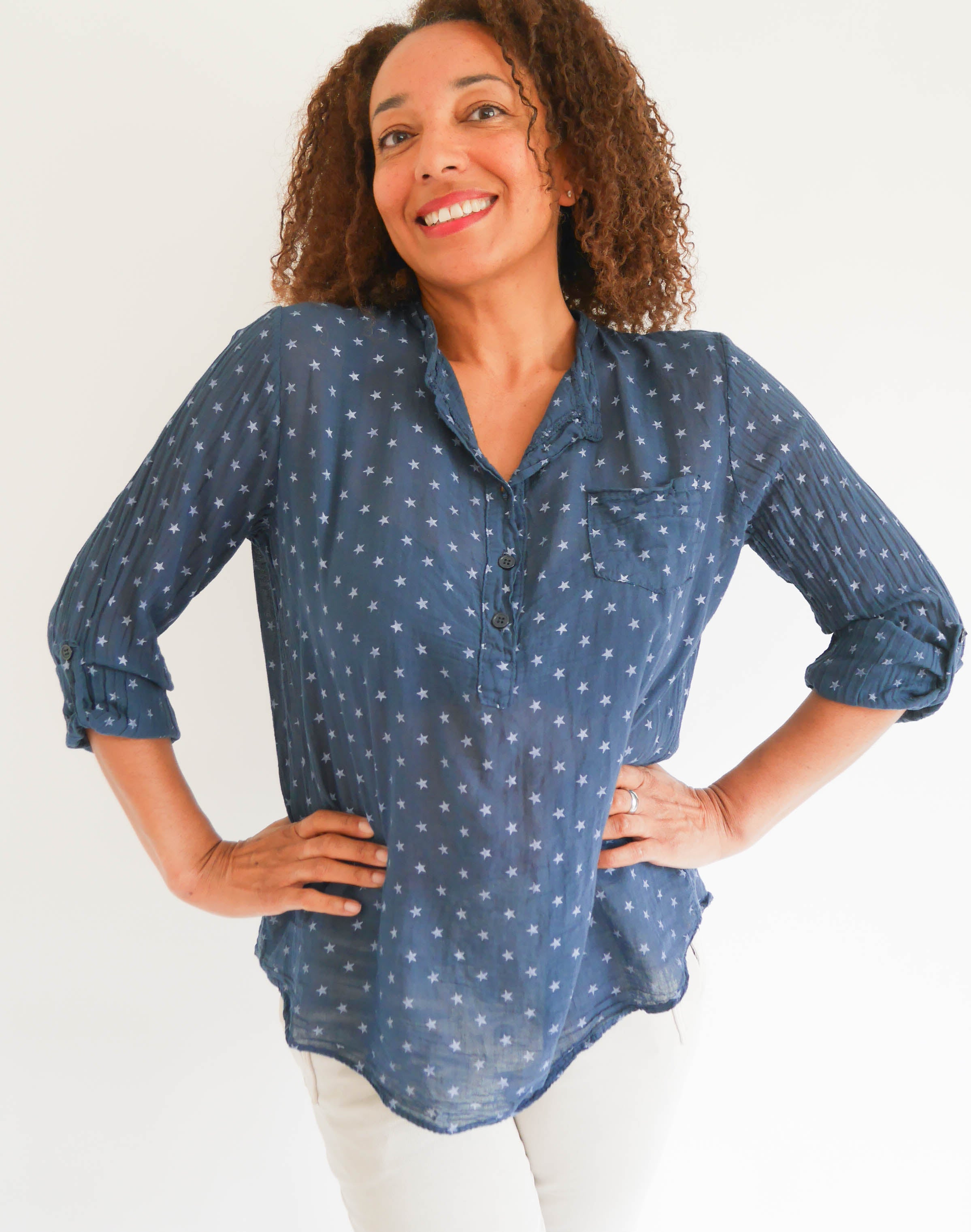 Adrienne Blouse Navy