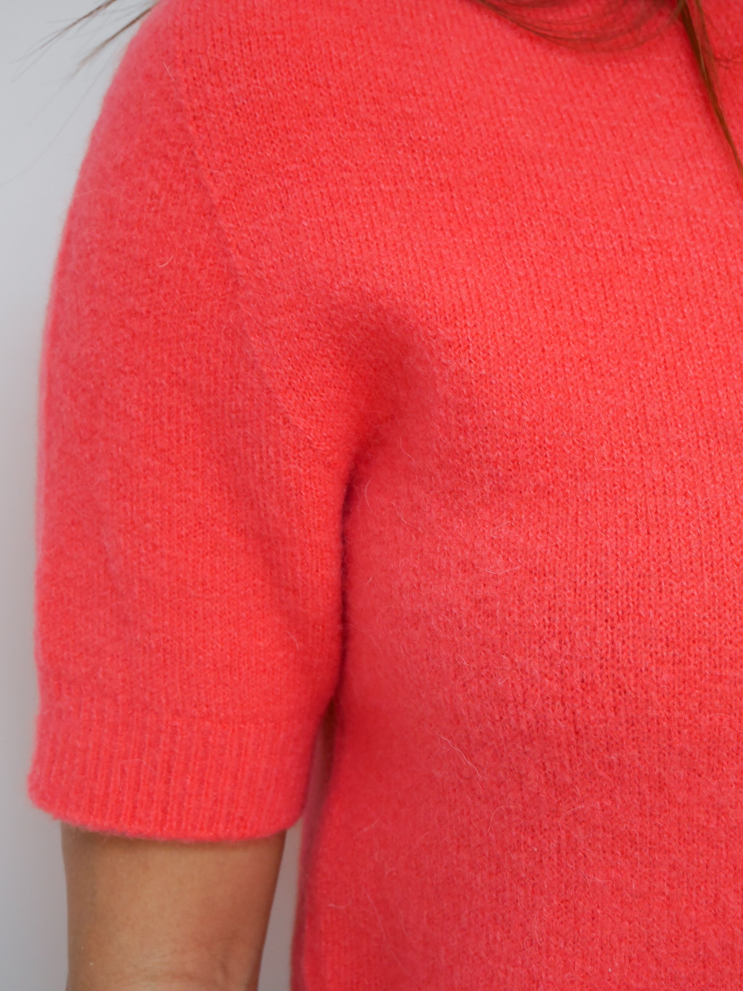 Phoebe Alpaca Knit Coral