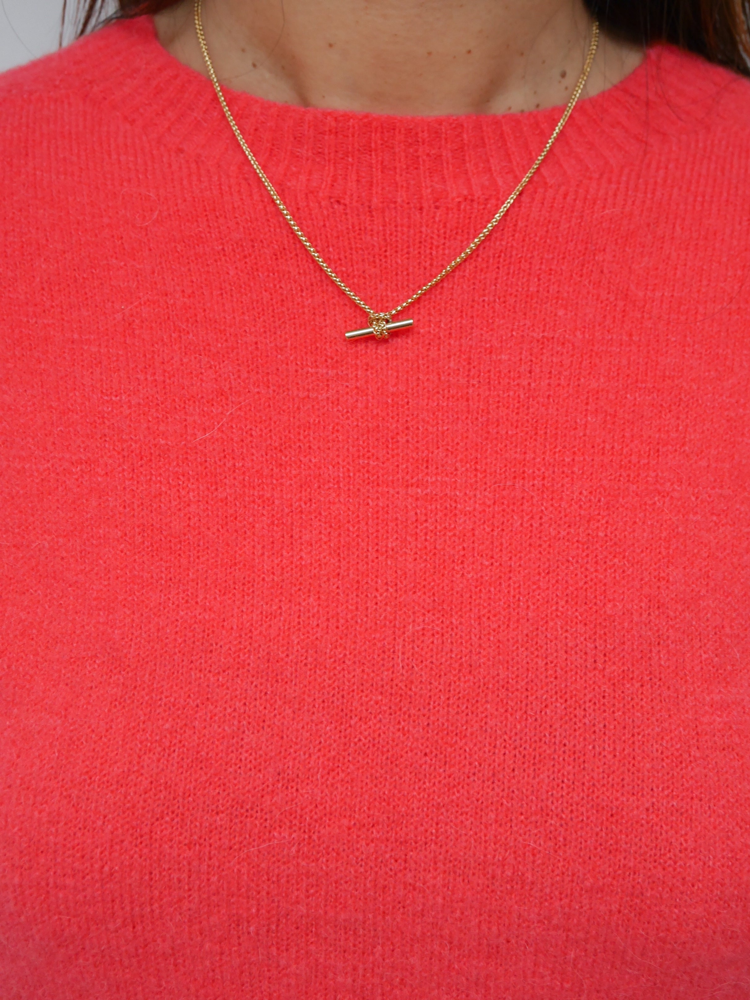 Phoebe Alpaca Knit Coral