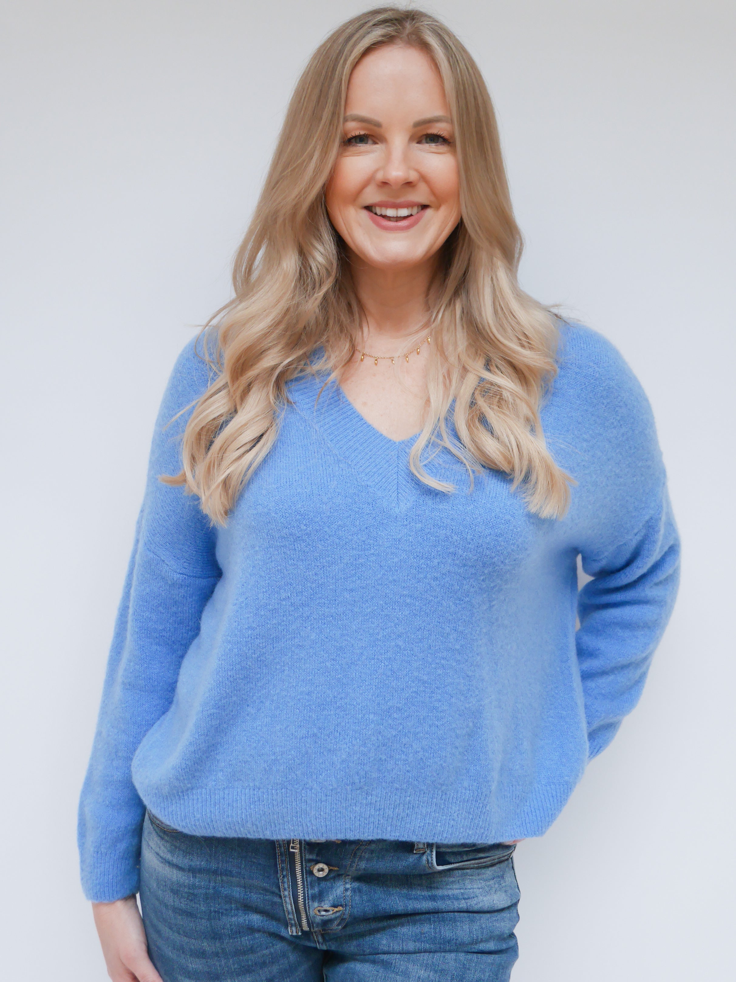 Sadie Alpaca Knit French Blue