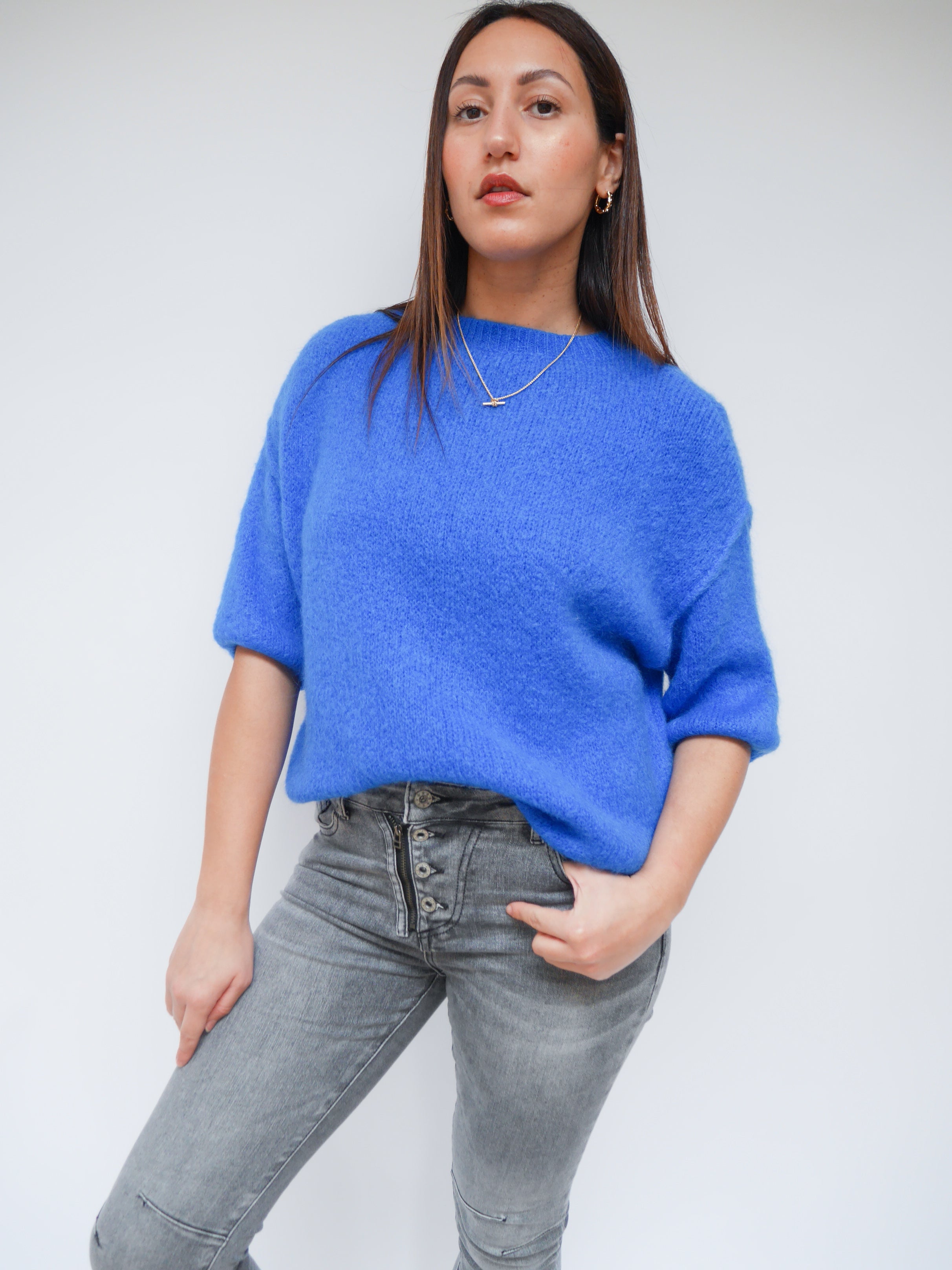 Abi Knit Mohair Cobalt Blue
