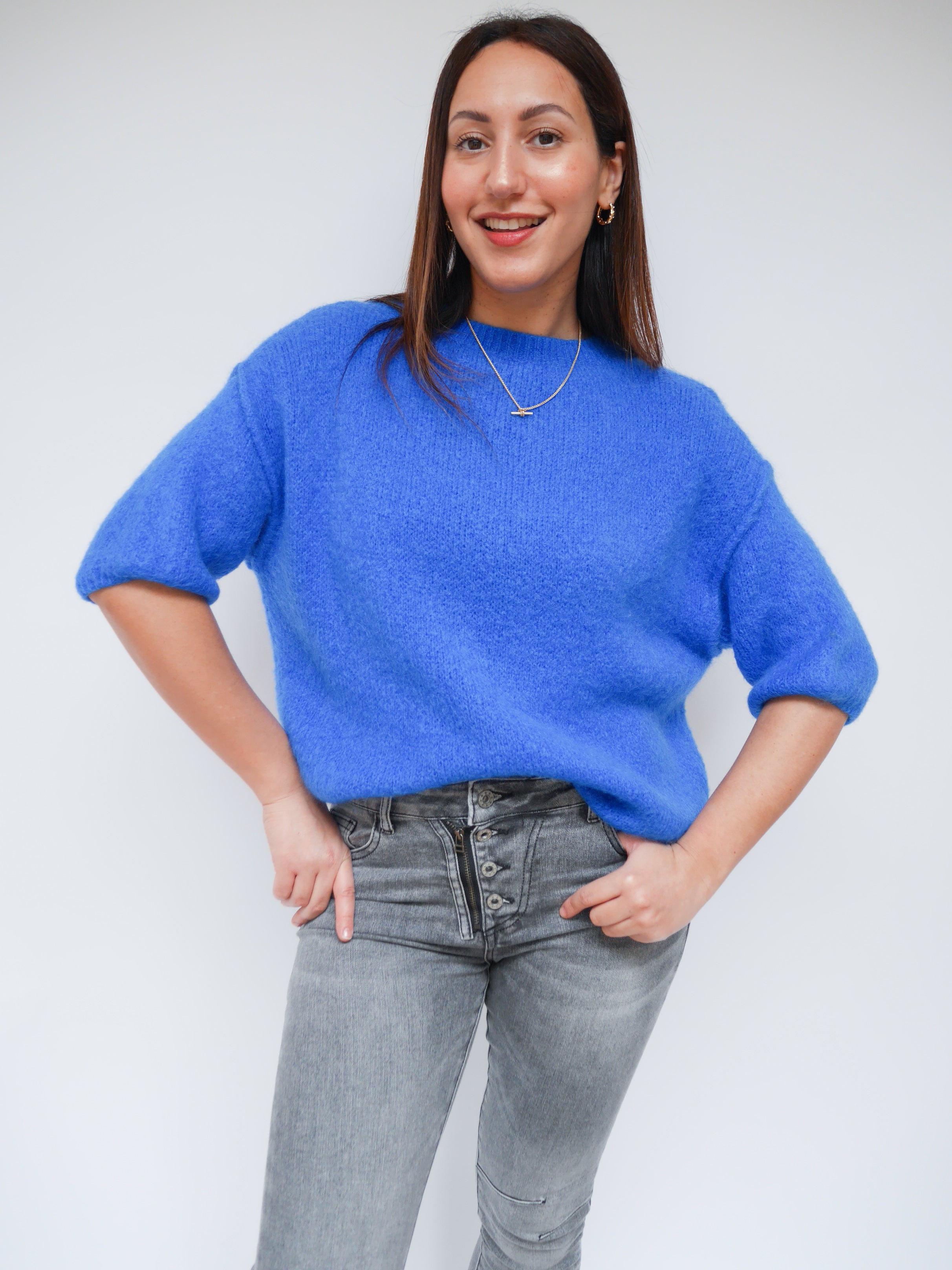 Abi Knit Mohair Cobalt Blue