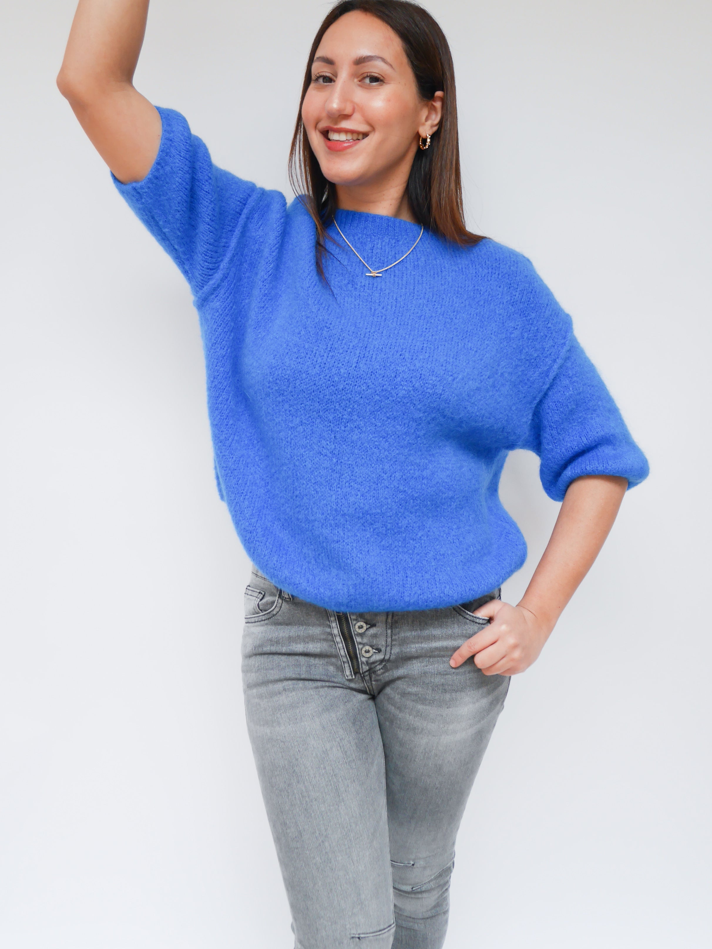 Abi Knit Mohair Cobalt Blue