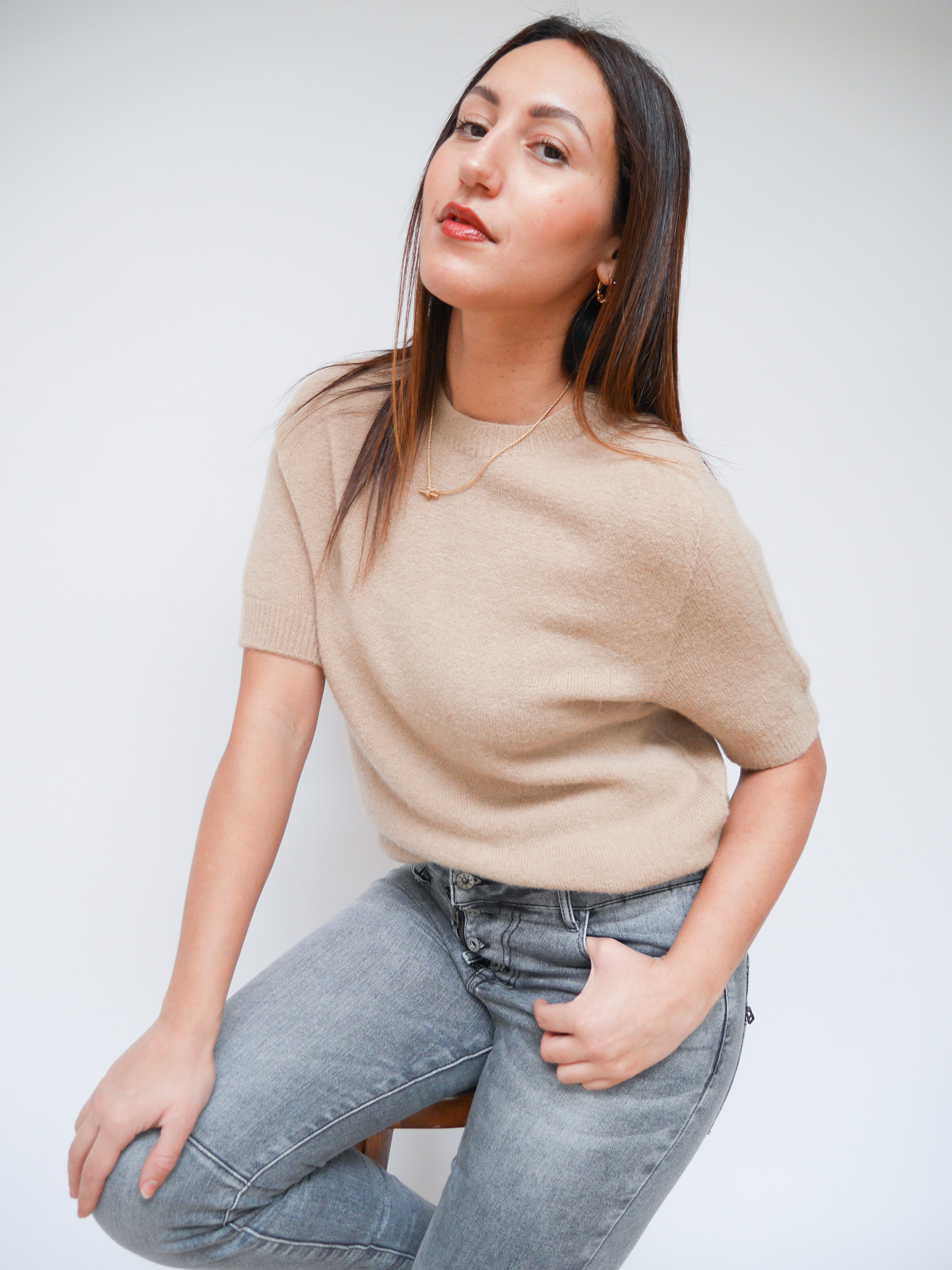 Phoebe Alpaca Knit Camel