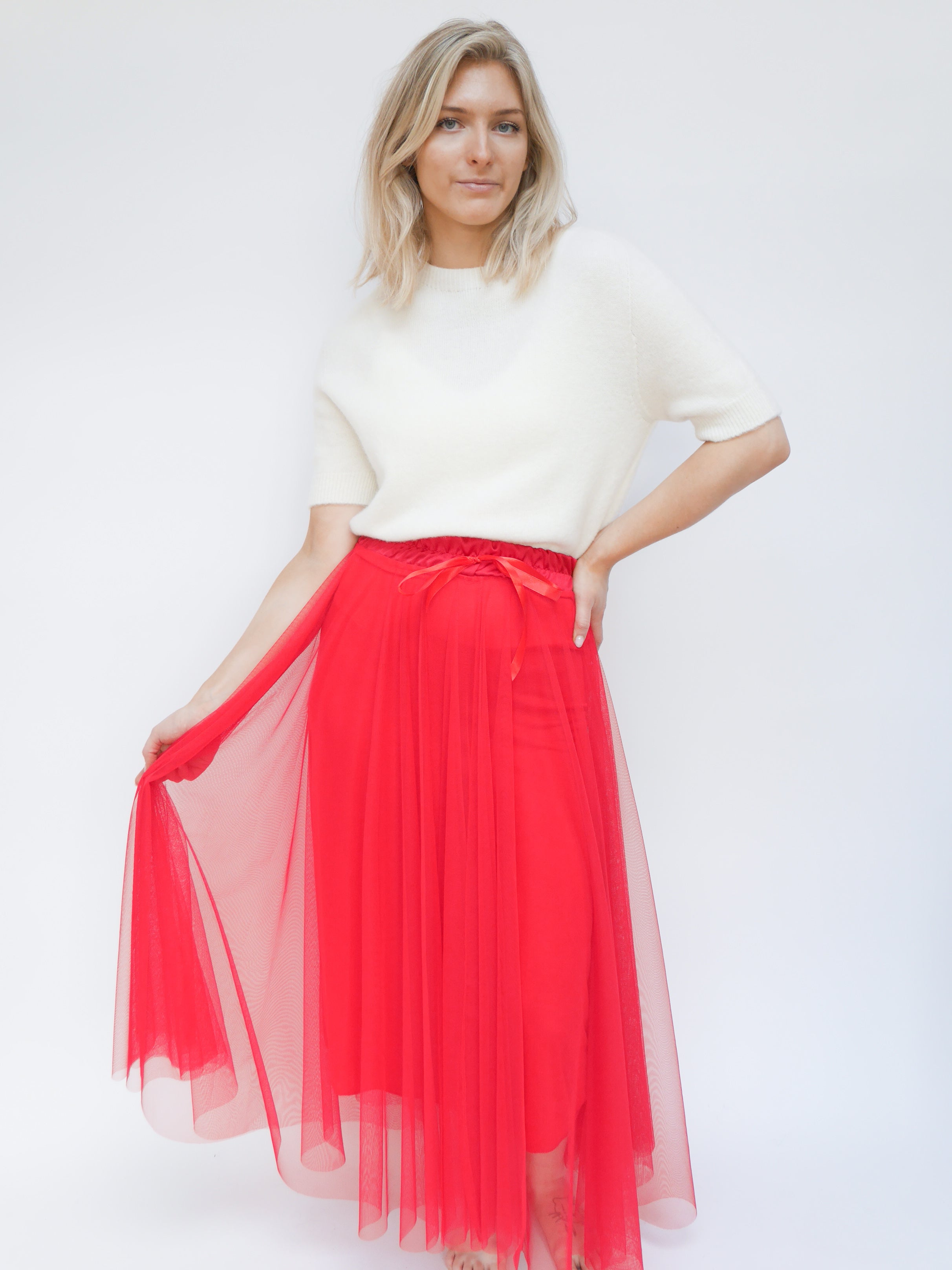Tulle Skirt Red