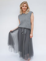 Tulle Skirt Charcoal