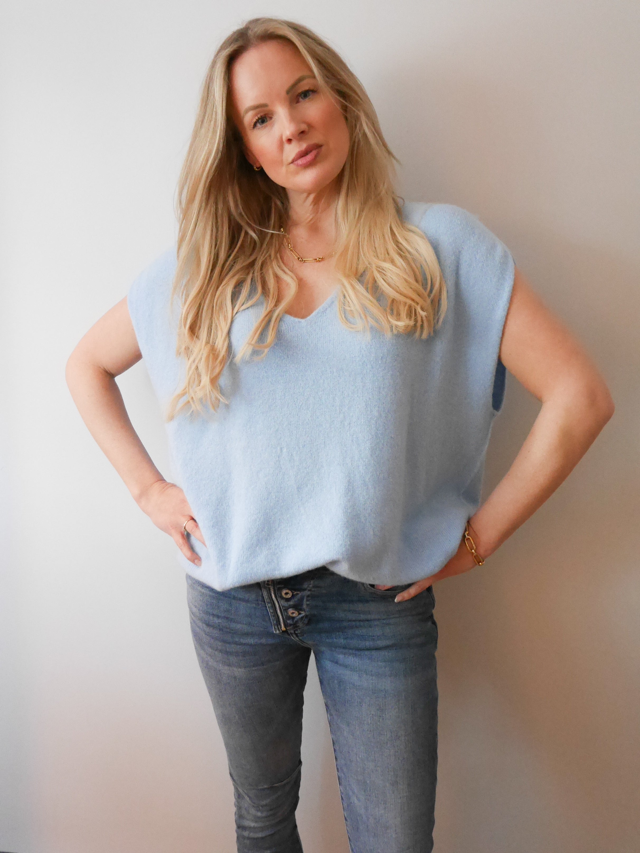 Emily Knit Baby Blue