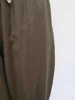 Linen Barrel Joggers Khaki