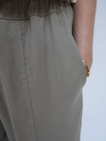 Linen Barrel Joggers Mocha