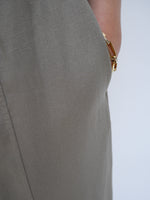 Linen Barrel Joggers Mocha