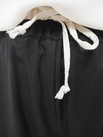 Linen Barrel Joggers Black