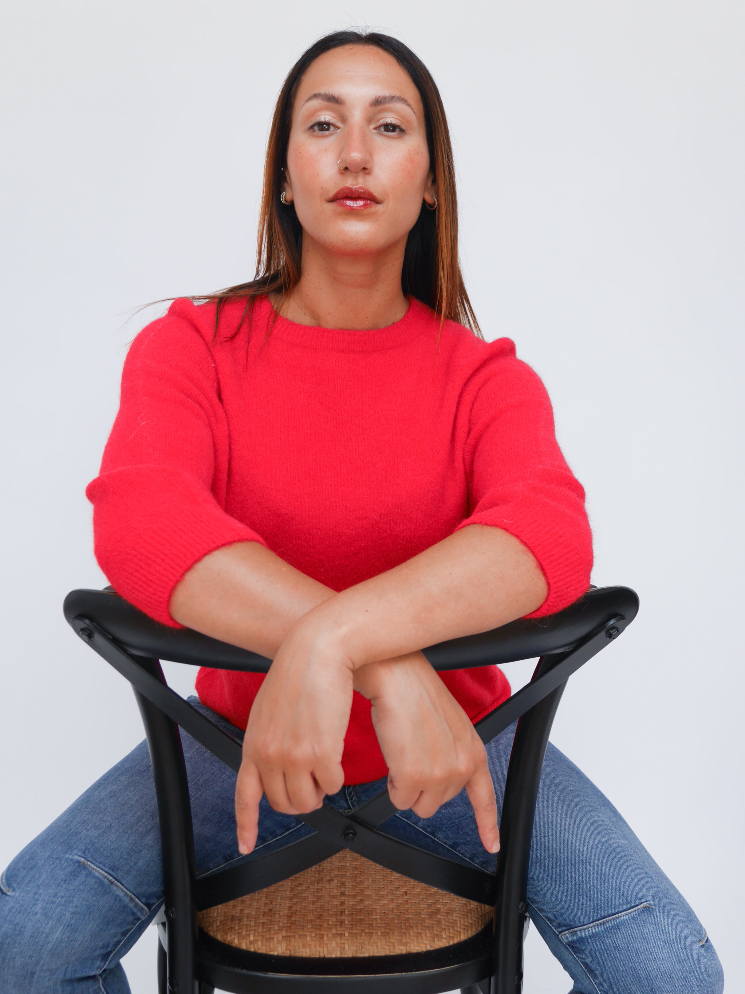 Maddie Alpaca Knit Red