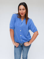 Sadie Alpaca Cardigan French Blue