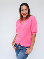Sadie Alpaca Cardigan Hot Pink