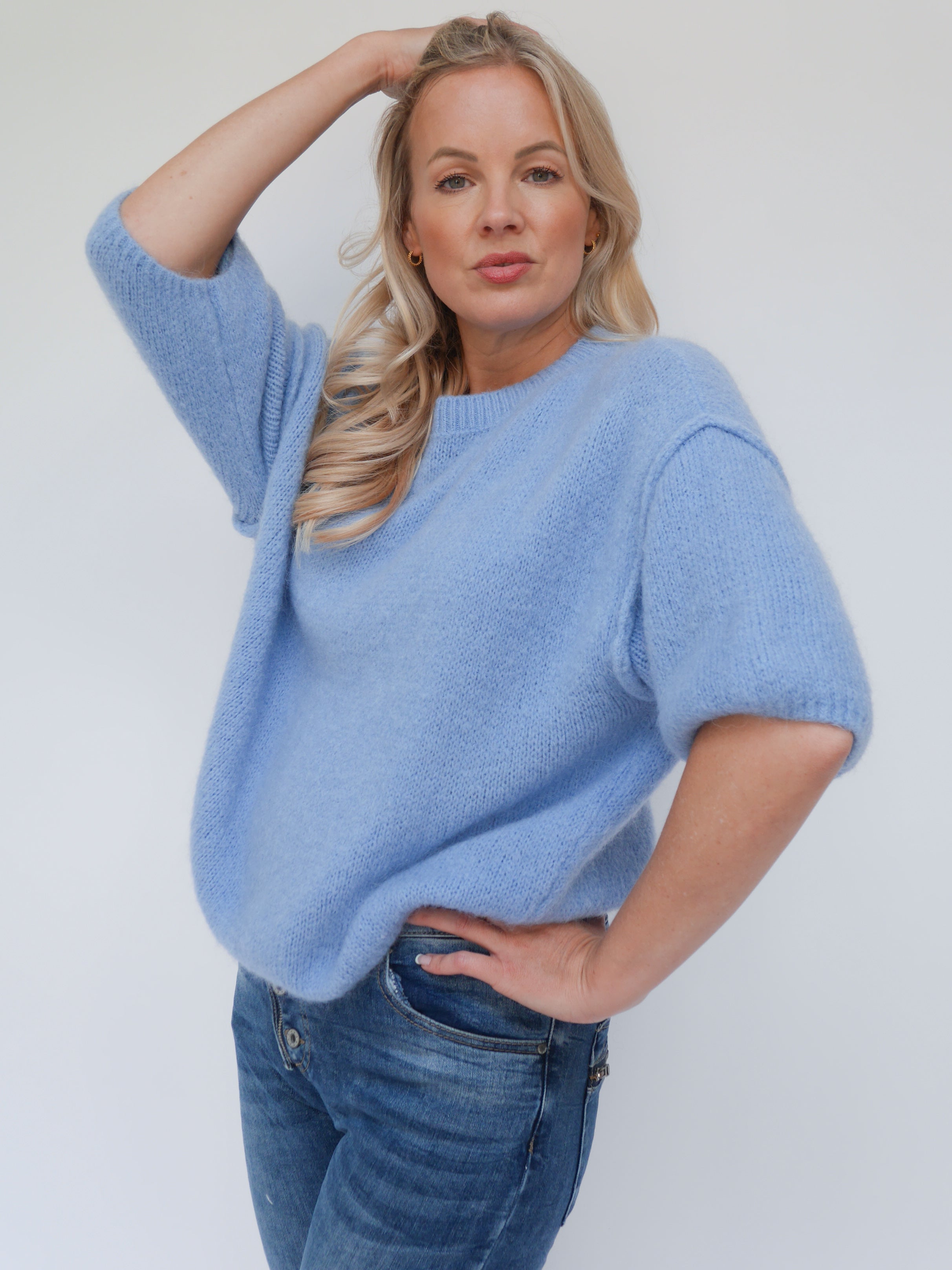 Abi Knit Mohair Baby Blue