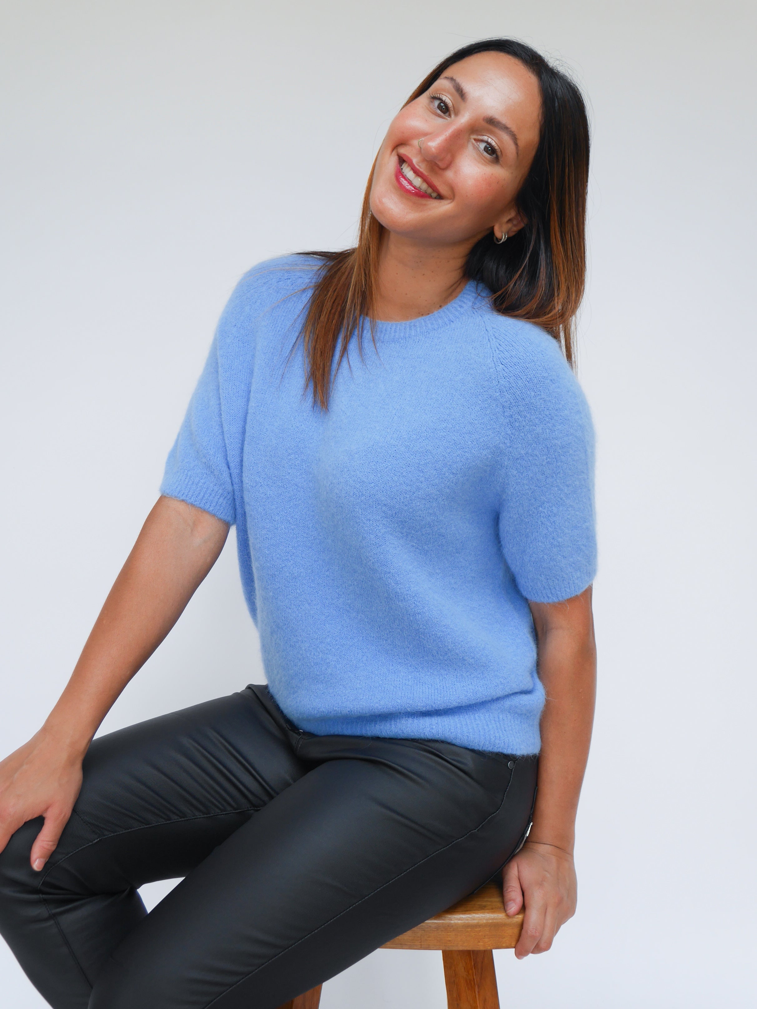 Nina Alpaca Knit French Blue