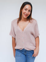 Grace Mohair Cardigan Rose