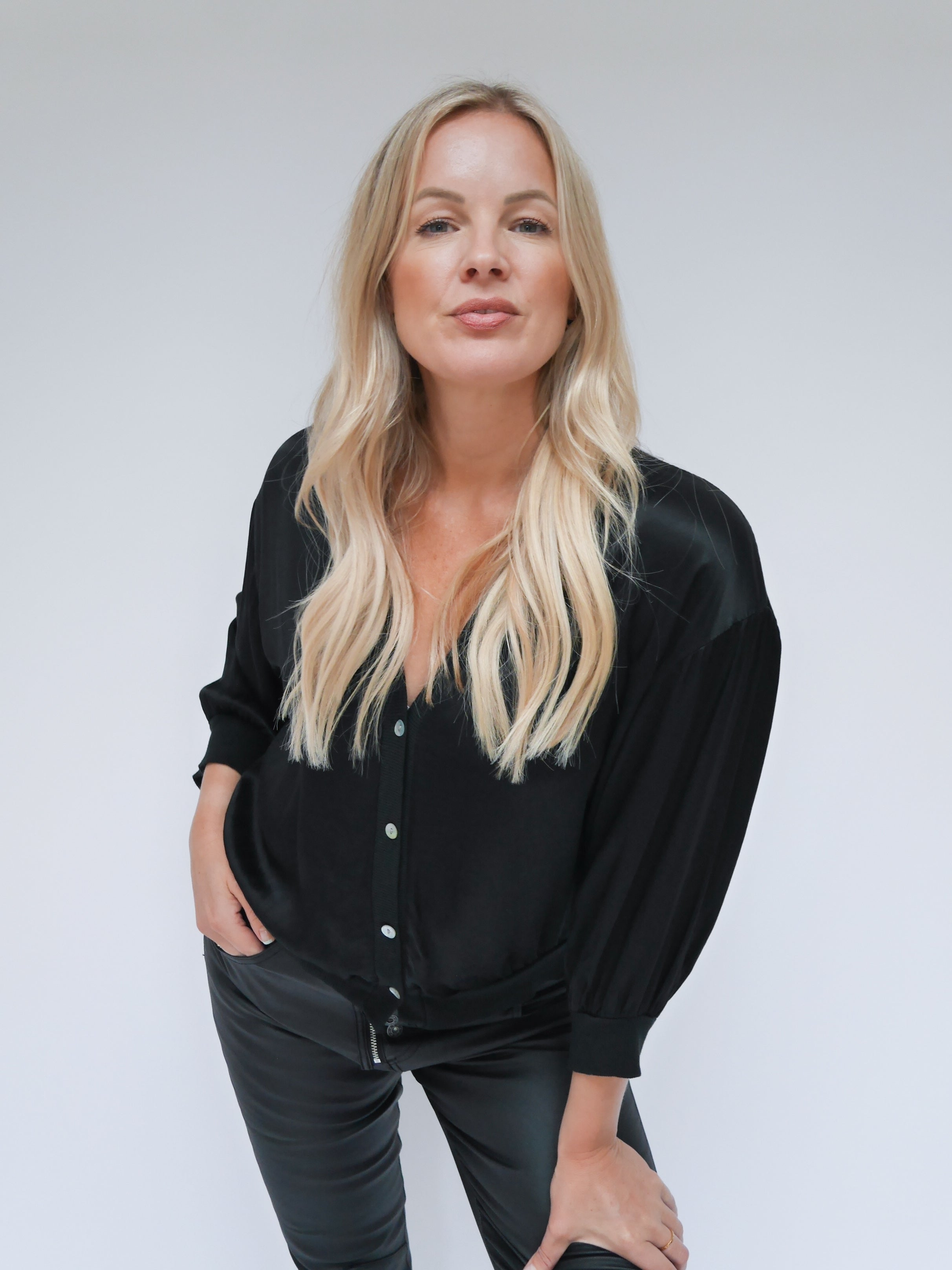 Libby Silk Jacket Black