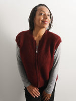 Alba Mohair Tank Bordo