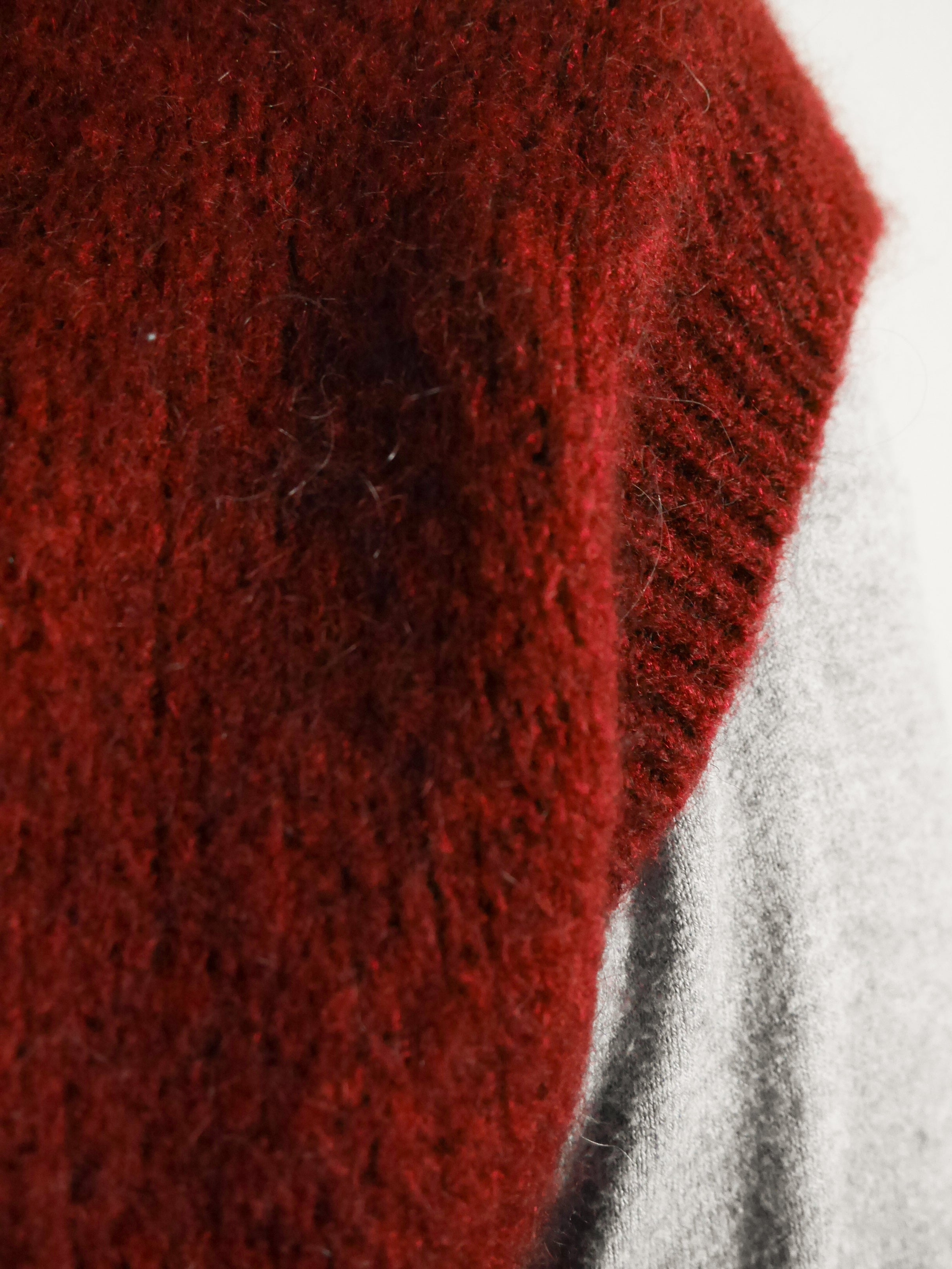 Alba Mohair Tank Bordo