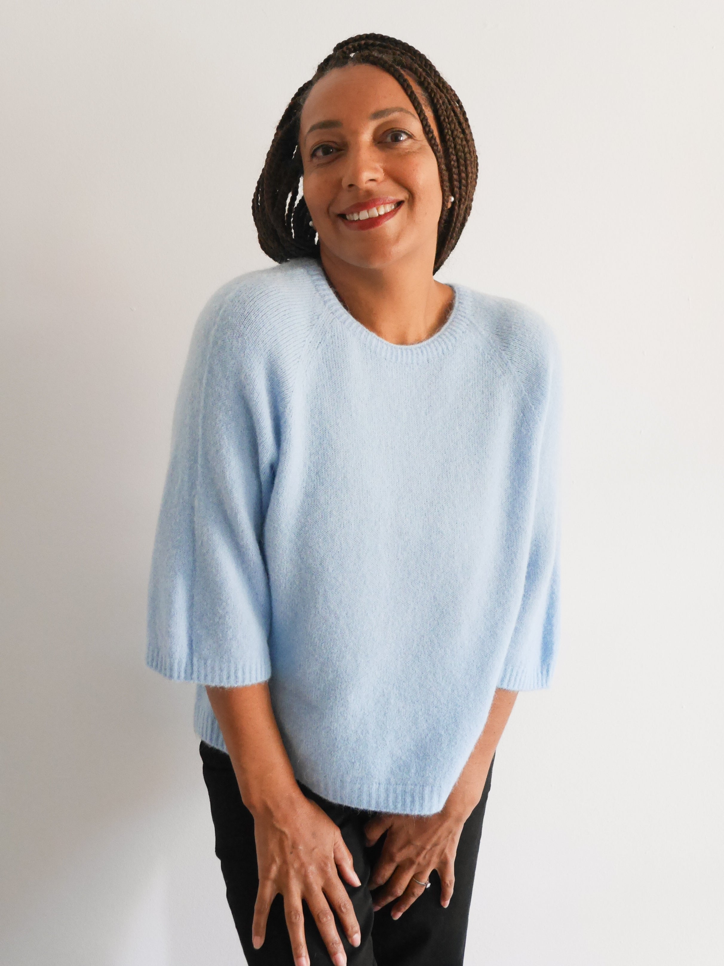 Hattie Alpaca Knit Baby Blue