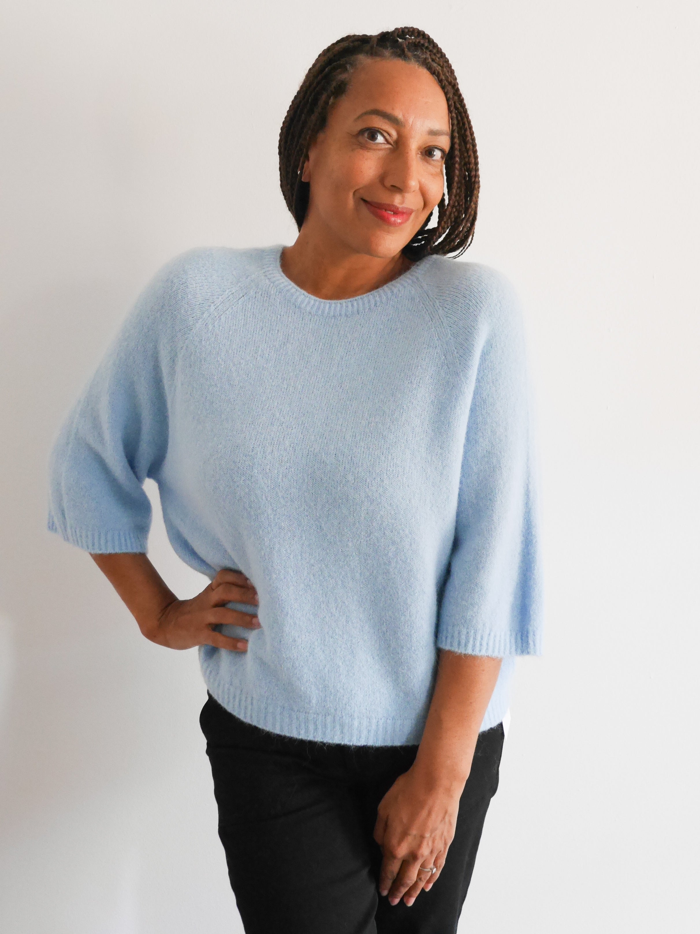 Hattie Alpaca Knit Baby Blue