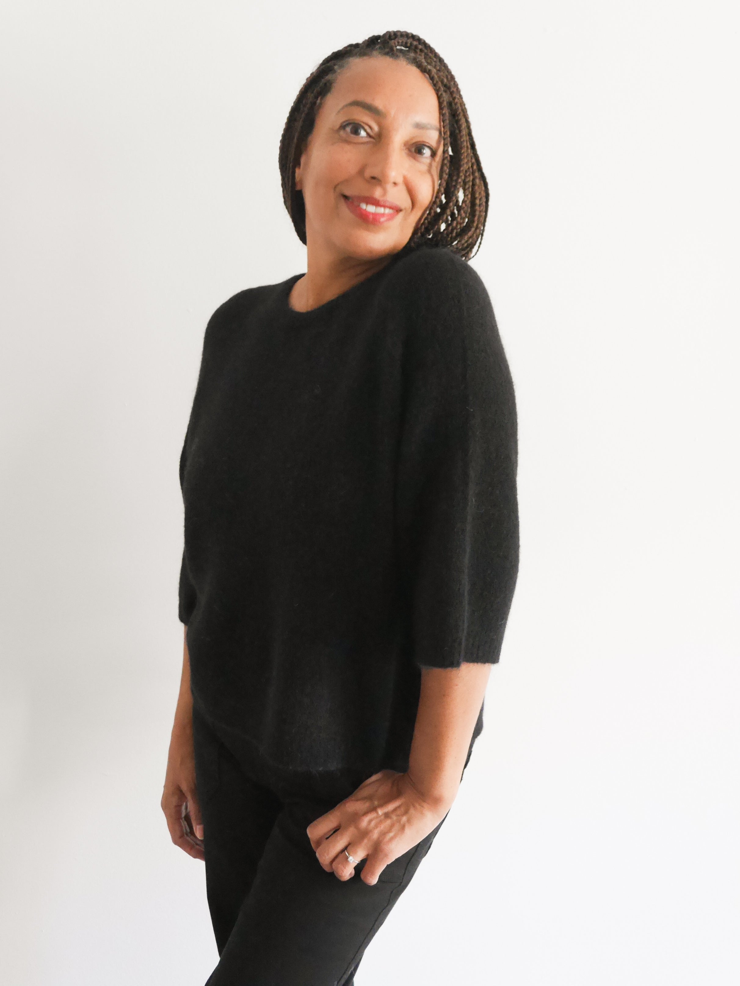 Hattie Alpaca Knit Black