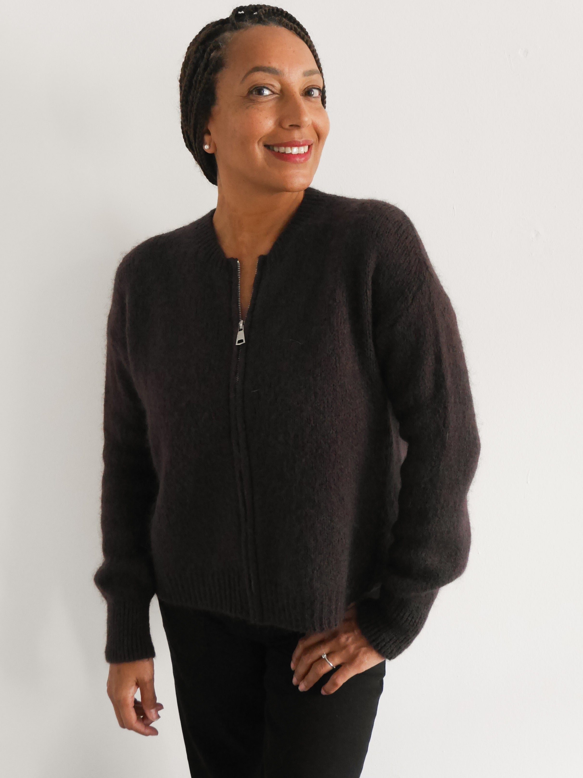 Elsa Mohair Cardigan Chocolate