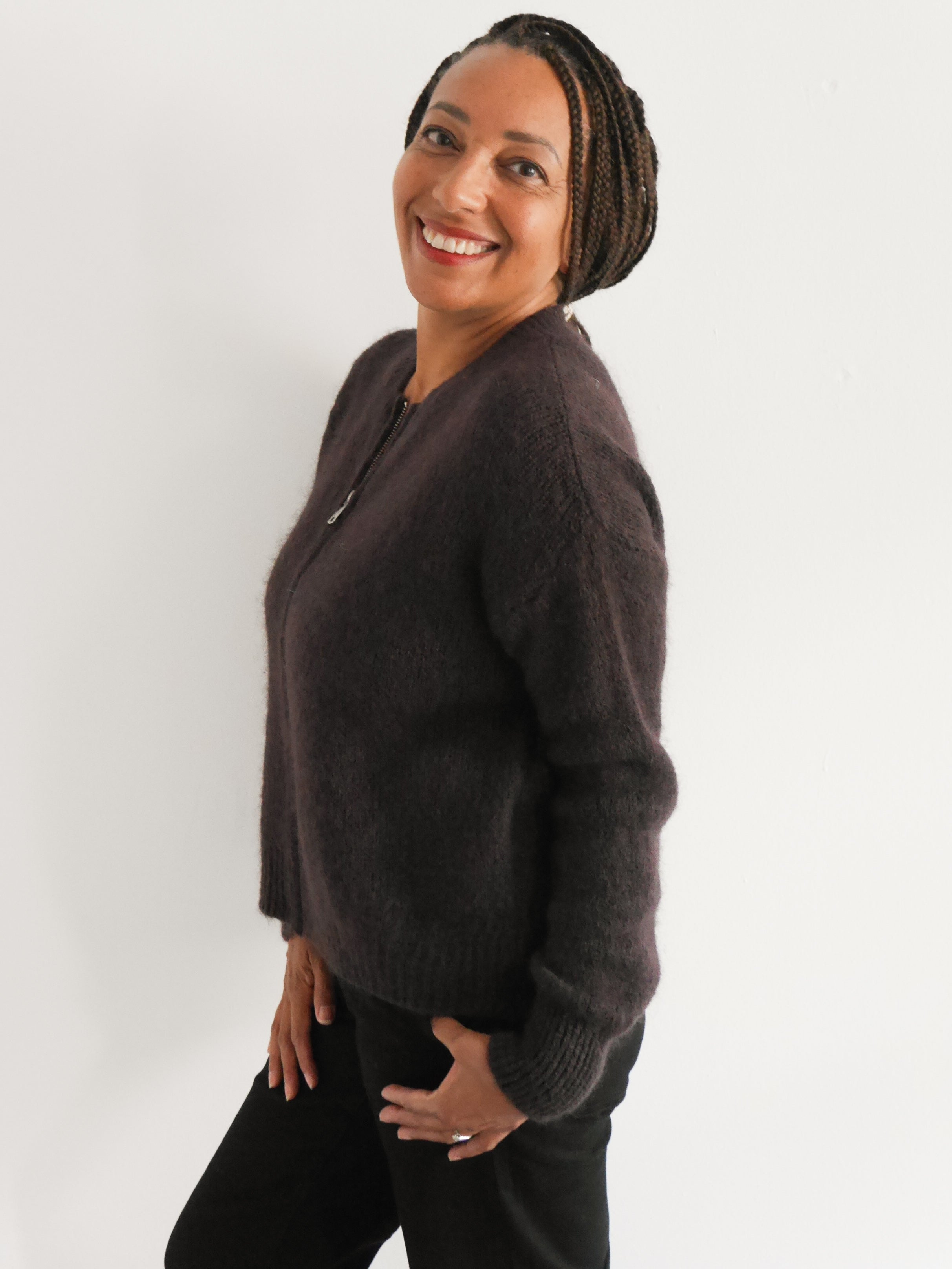 Elsa Mohair Cardigan Chocolate
