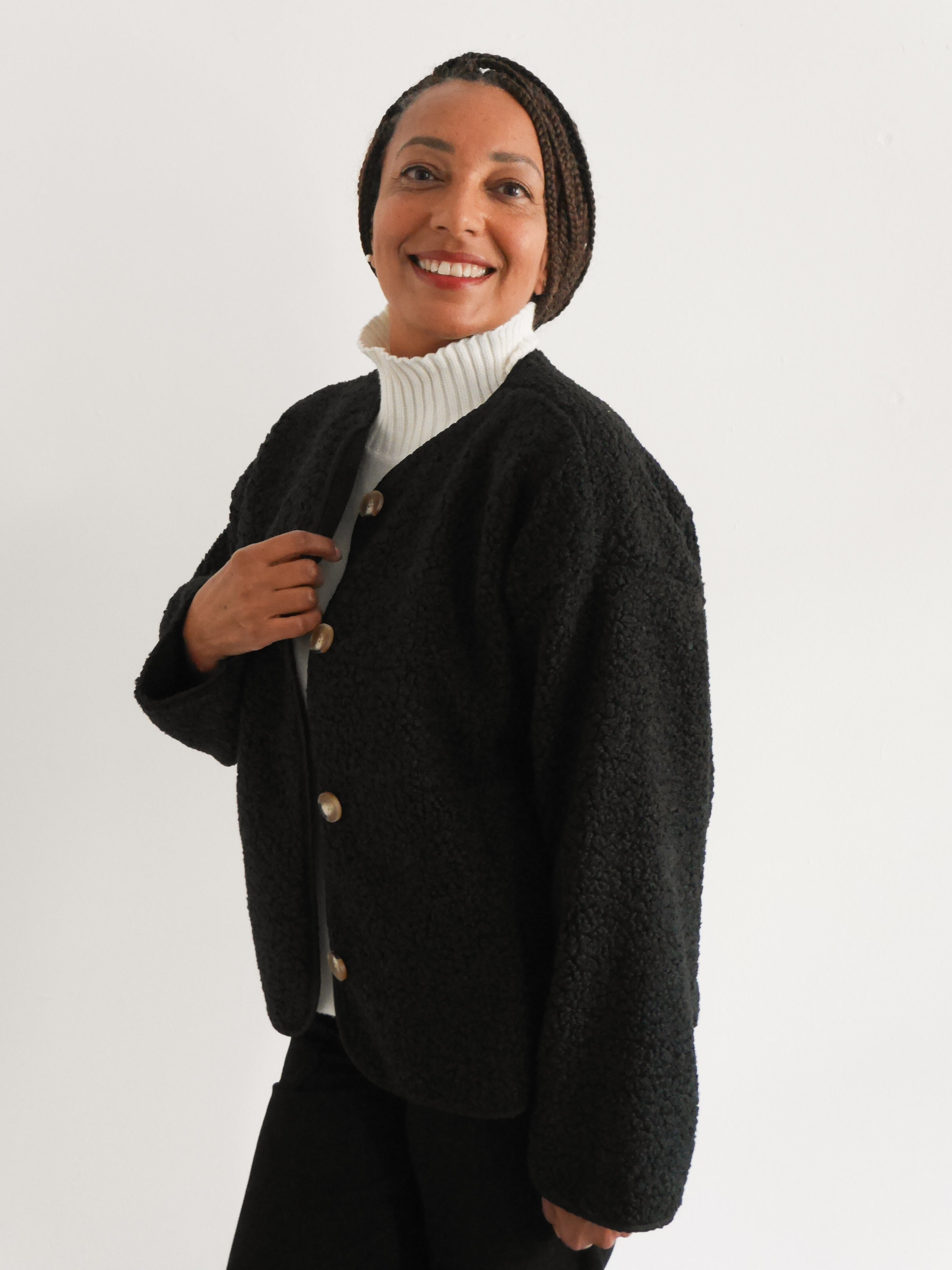 Carmen Borg Collarless Jacket Black