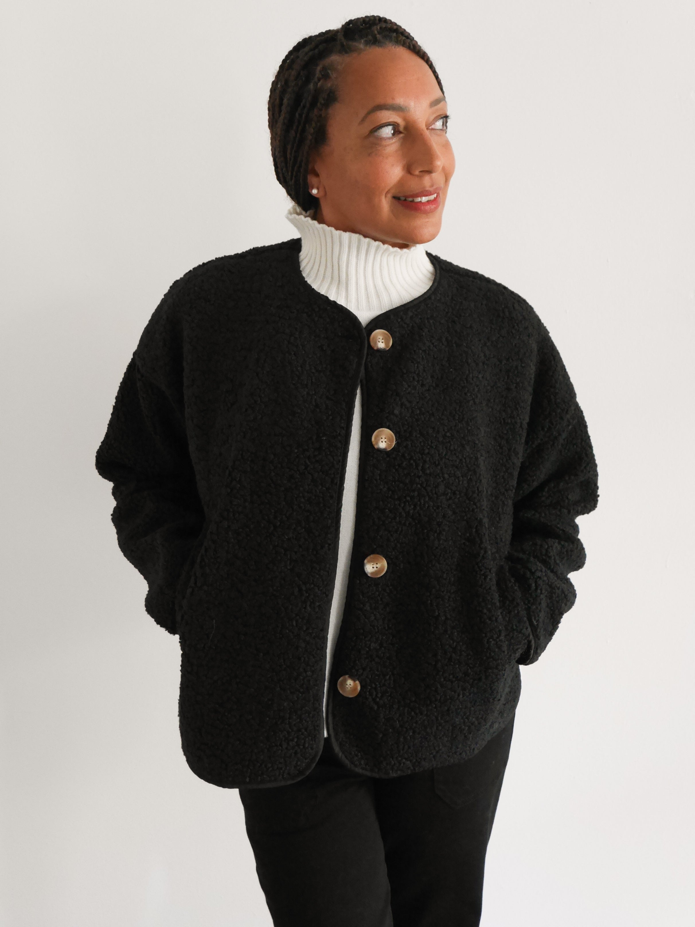 Carmen Borg Collarless Jacket Black