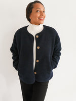 Carmen Borg Collarless Jacket Navy