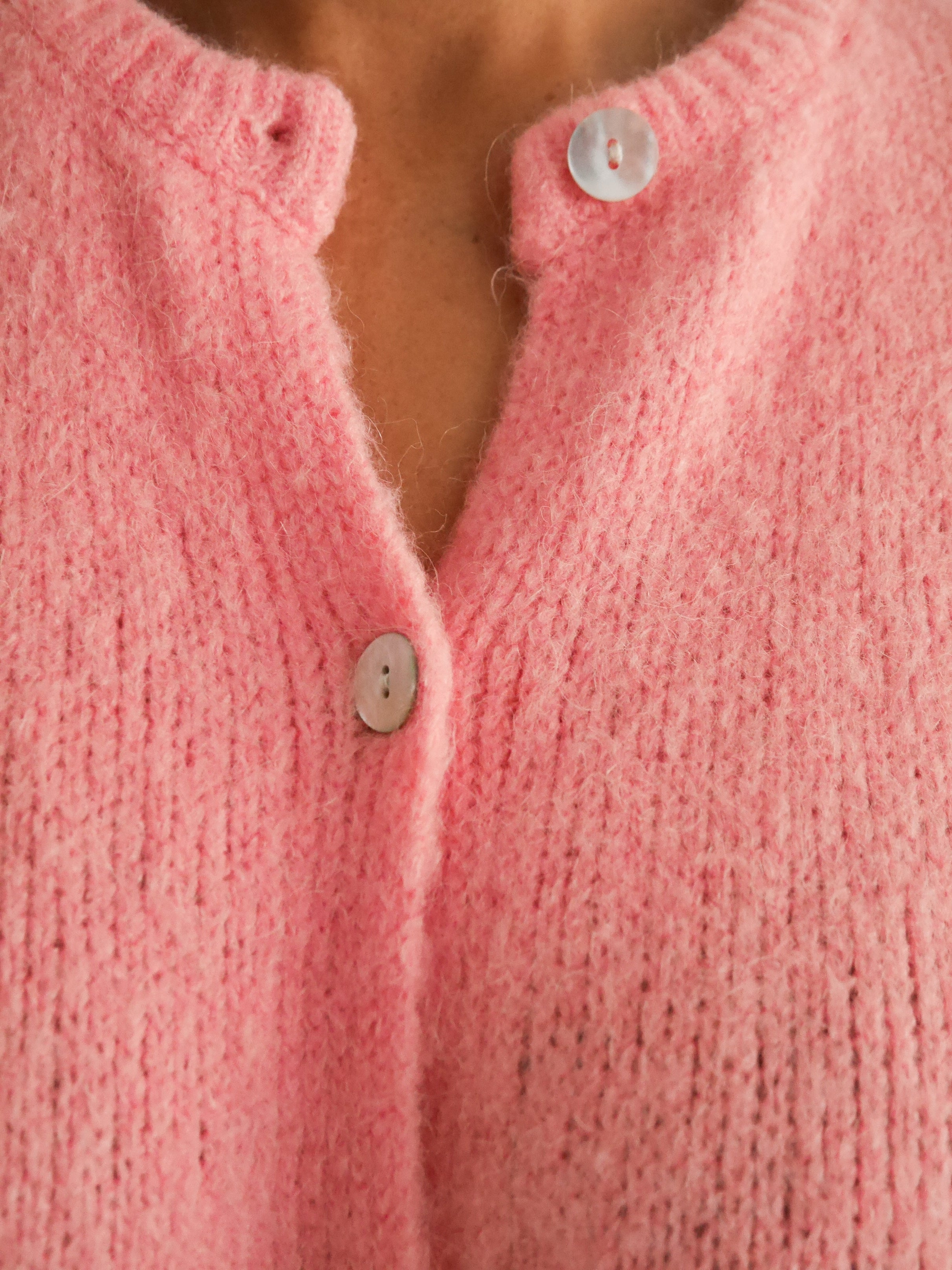 Clara Alpaca Cardigan Peach