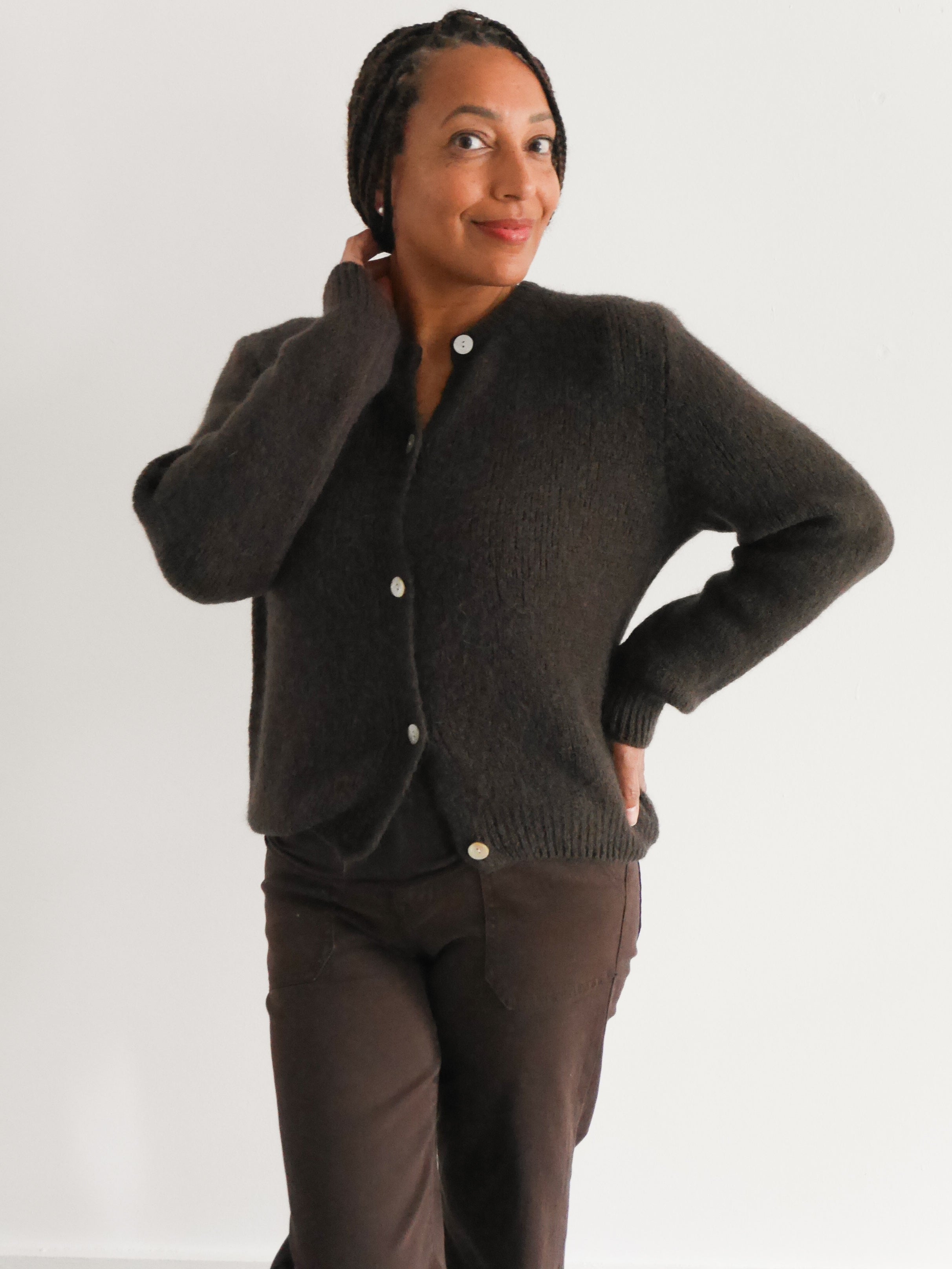 Claudia Cardigan Chocolate