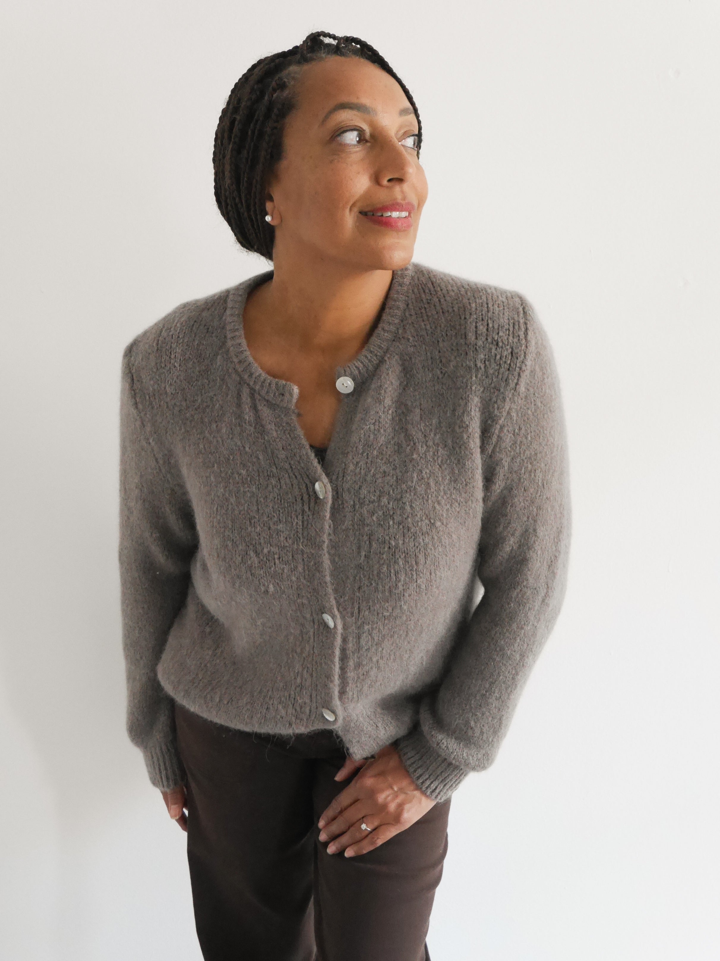 Clara Alpaca Cardigan Mocha