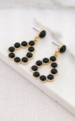 Envy Gold & Black Teardrop Earrings