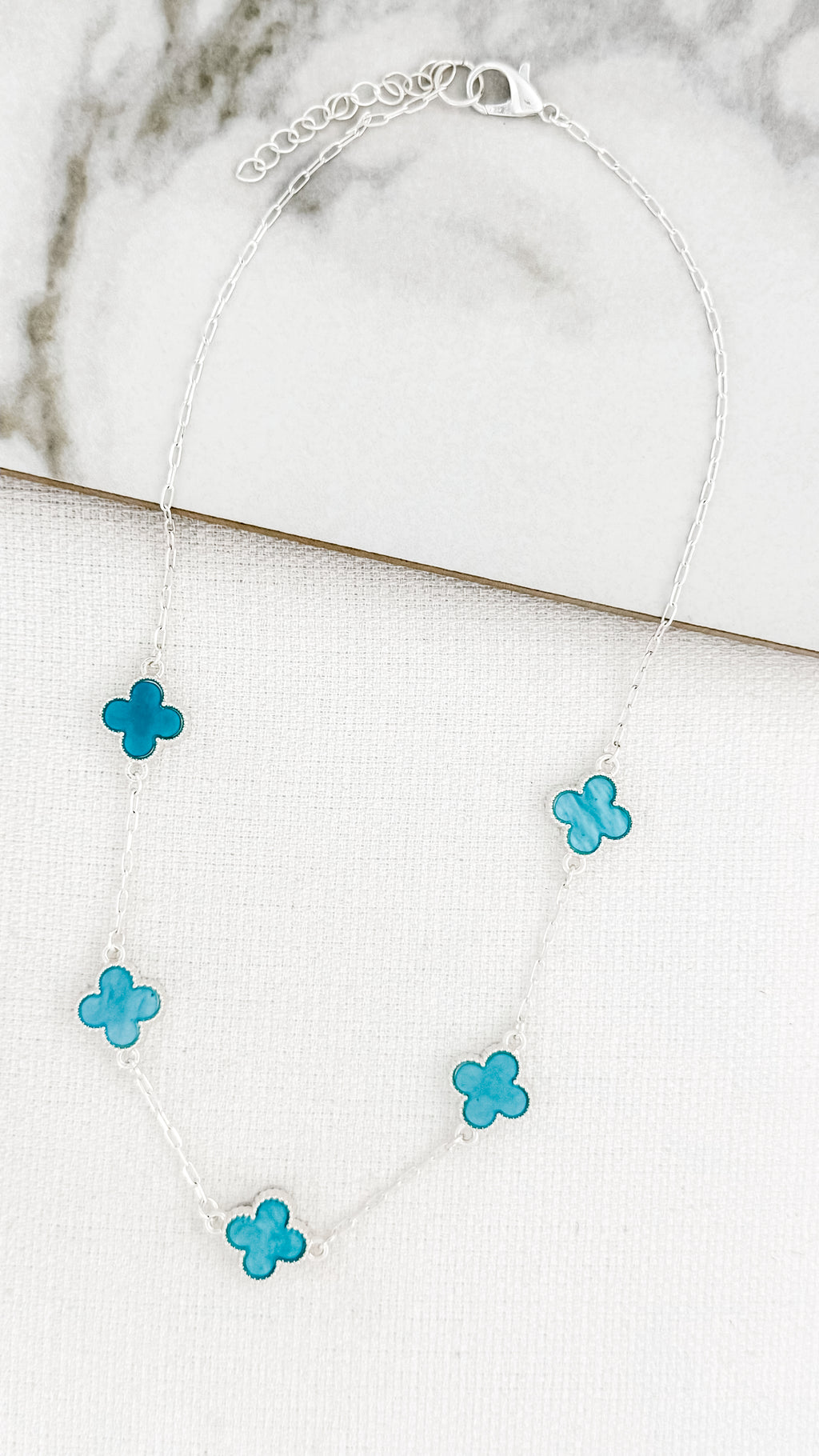 Envy Silver & Turquoise Fleurs Necklace