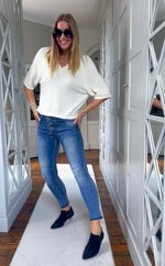 Melly & Co Denim 4 Button Hole Detail Jeans