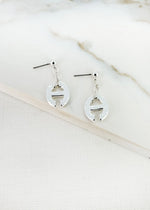 Envy Shiny Silver Dropper Earrings