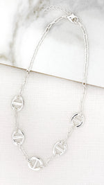 Envy Short Silver Necklace with Oval Links