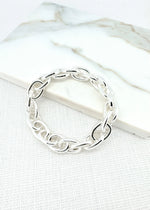 Envy Chunky Silver Chain Link Stretch Bracelet