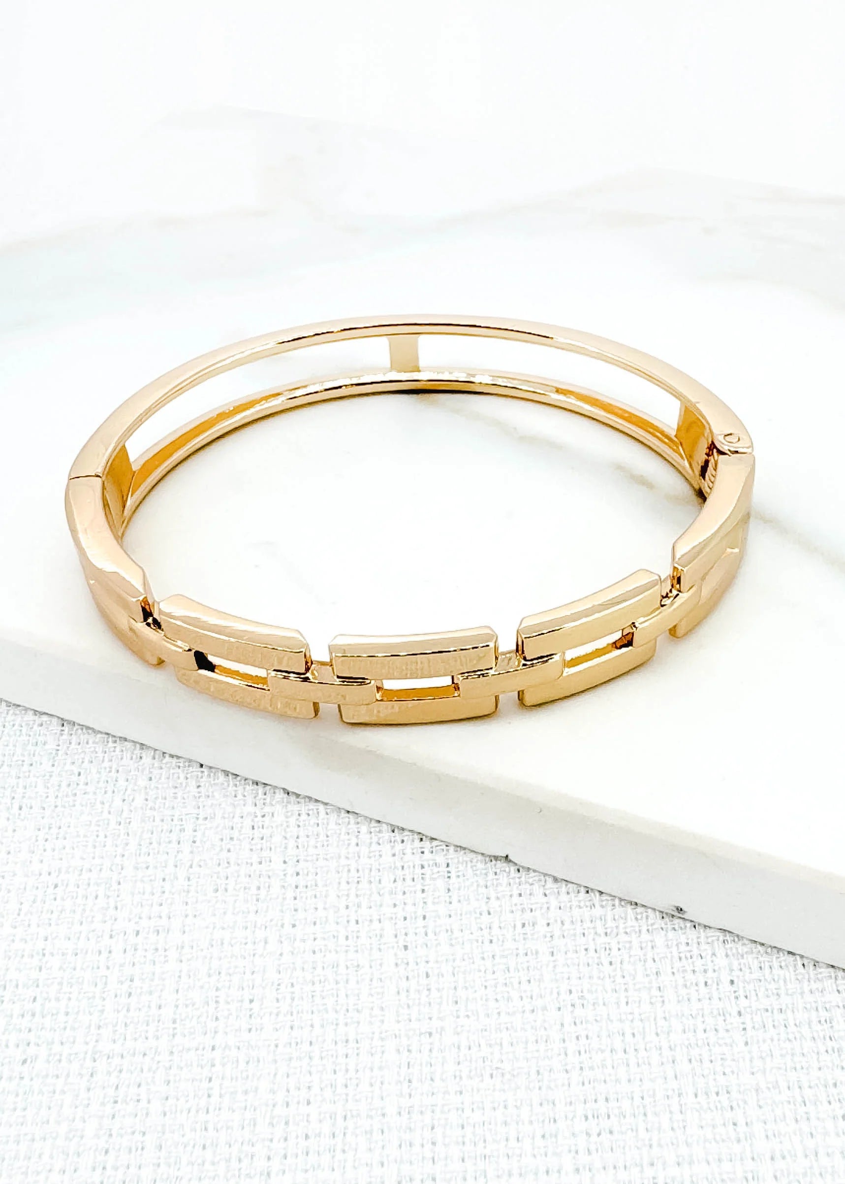 Envy Gold Hinged Bracelet