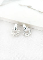 Envy Textured Silver Circle Earrings