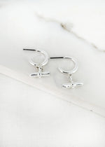 Envy Silver T-bar Hoop Earrings